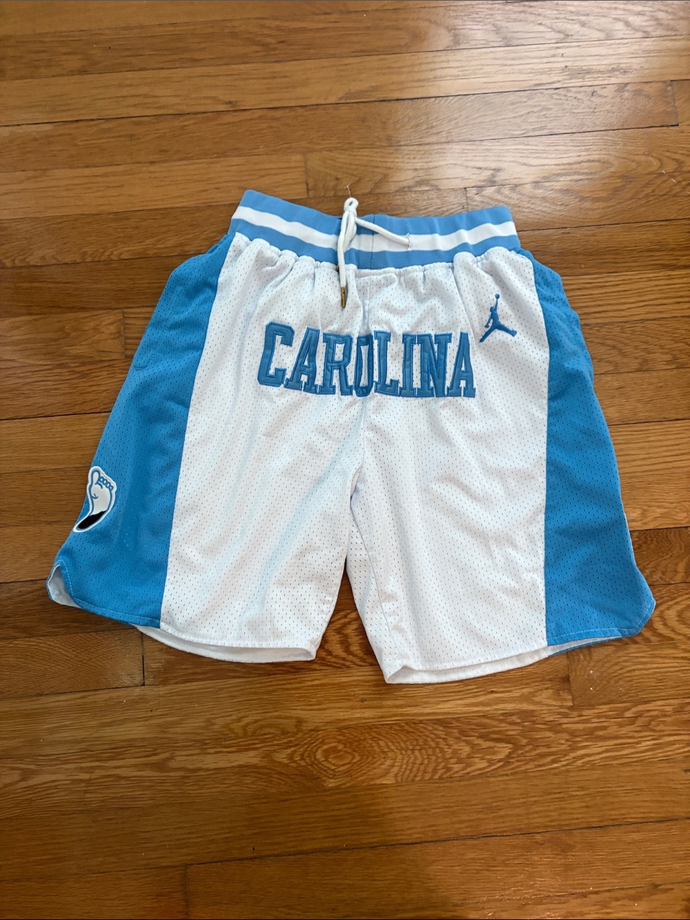 Just Don White & Carolina Blue 'Carolina' Basketball Shorts